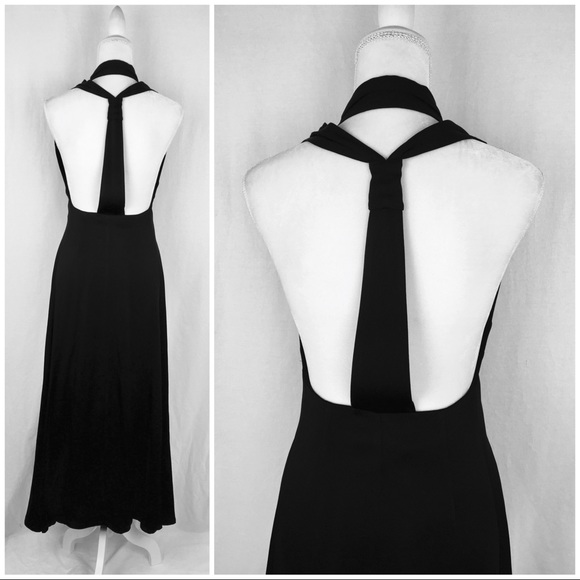 Sechung Black T-Back Button-Down Maxi Dress - Picture 4 of 8